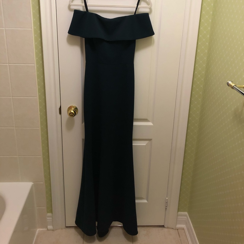 Beautiful strapless off the shoulder gown